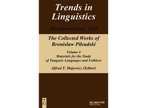 9783110205619 - Trends in Linguistics Documentation [TiLDOC]   15-4   Materials for the Study of Tungusic Languages and Folklore Gebunden