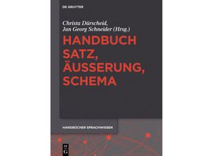 9783110295719 - Handbuch Satz Äußerung Schema Gebunden