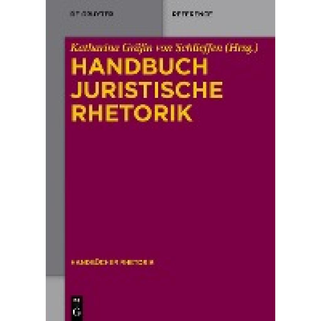 9783110318081 - Handbuch Juristische Rhetorik