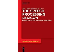 9783110425734 - The Speech Processing Lexicon Gebunden