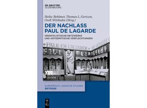 9783110612479 - Der Nachlass Paul de Lagarde Gebunden