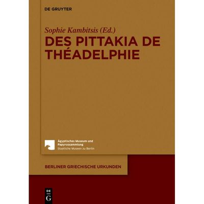 9783110633405 - Des pittakia de Théadelphie Gebunden