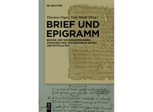 9783110637519 - Brief und Epigramm Gebunden