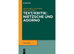 9783110664423 - Text Kritik Nietzsche und Adorno Kartoniert (TB)