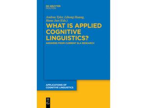 9783110685145 - What is Applied Cognitive Linguistics? Kartoniert (TB)