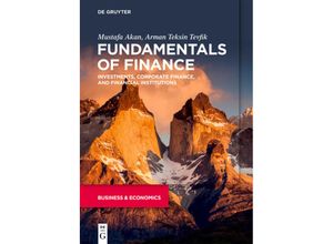 9783110705348 - Fundamentals of Finance - Mustafa Akan Arman Teksin Tevfik Kartoniert (TB)