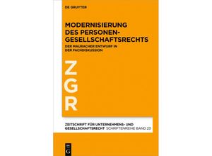 9783110718669 - Modernisierung des Personengesellschaftsrechts Gebunden