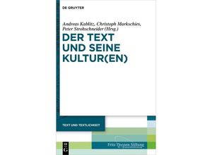 9783110775037 - Der Text und seine Kultur(en) Gebunden