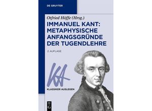 9783110780376 - Immanuel Kant Metaphysische Anfangsgründe der Tugendlehre Kartoniert (TB)