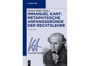 9783110781083 - Immanuel Kant Metaphysische Anfangsgründe der Rechtslehre Kartoniert (TB)