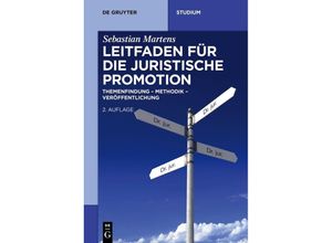 9783110997569 - Studium - Leitfaden für die juristische Promotion