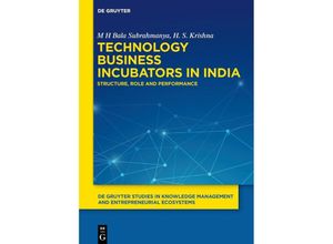 9783111109183 - Technology Business Incubators in India - M H Bala Subrahmanya H S Krishna Kartoniert (TB)