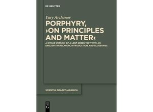 9783111274669 - Porphyry On Principles and Matter - Yury Arzhanov Porphyry Kartoniert (TB)