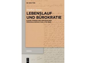 9783111356181 - Lebenslauf und Bürokratie - Stephan Strunz Kartoniert (TB)