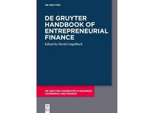 9783111356716 - Handbooks in Business Economics and Finance   Handbook of Entrepreneurial Finance Kartoniert (TB)