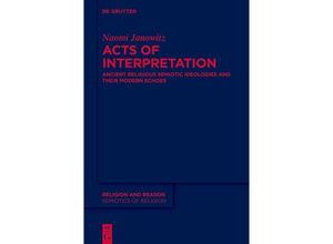 9783111357898 - Acts of Interpretation - Naomi Janowitz Kartoniert (TB)