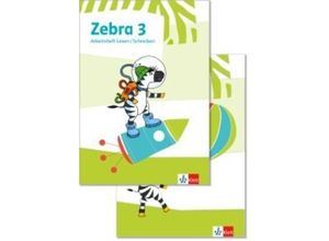 9783122710088 - Zebra 3 Arbeitsheft Lesen Schreiben und Arbeitsheft Sprache mit digitalen Medien Klasse 3 2 Bde Kartoniert (TB)