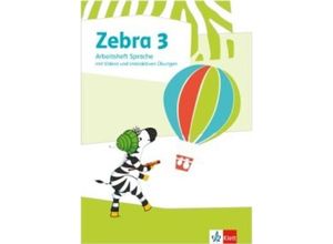 9783122710095 - - GEBRAUCHT Zebra 3 Arbeitsheft Sprache mit Videos und interaktiven Übungen Klasse 3 (Zebra Ausgabe ab 2018) - Preis vom 02102023 050404 h