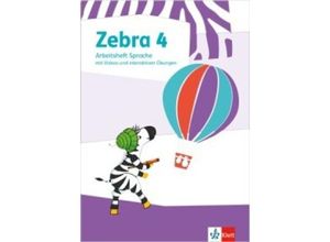 9783122710132 - - GEBRAUCHT Zebra 4 Arbeitsheft Sprache mit Videos und interaktiven Übungen Klasse 4 (Zebra Ausgabe ab 2018) - Preis vom 02102023 050404 h