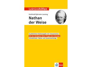 9783129231180 - Klett Lektürehilfen   Klett Lektürehilfen Gotthold Ephraim Lessing Nathan der Weise Kartoniert (TB)