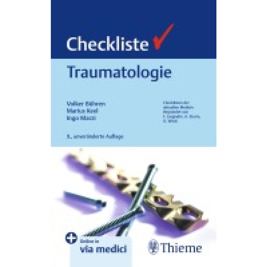 9783132459281 - Checkliste Traumatologie