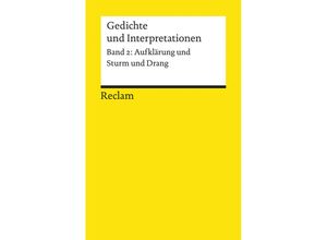 9783150078914 - Aufklärung und Sturm und Drang Taschenbuch