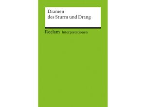 9783150084106 - Dramen des Sturm und Drang Taschenbuch