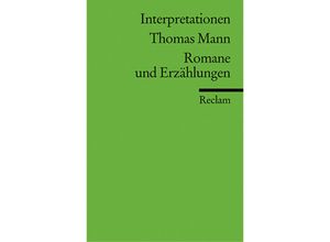 9783150088104 - Thomas Mann Romane und Erzählungen - Thomas Mann Taschenbuch