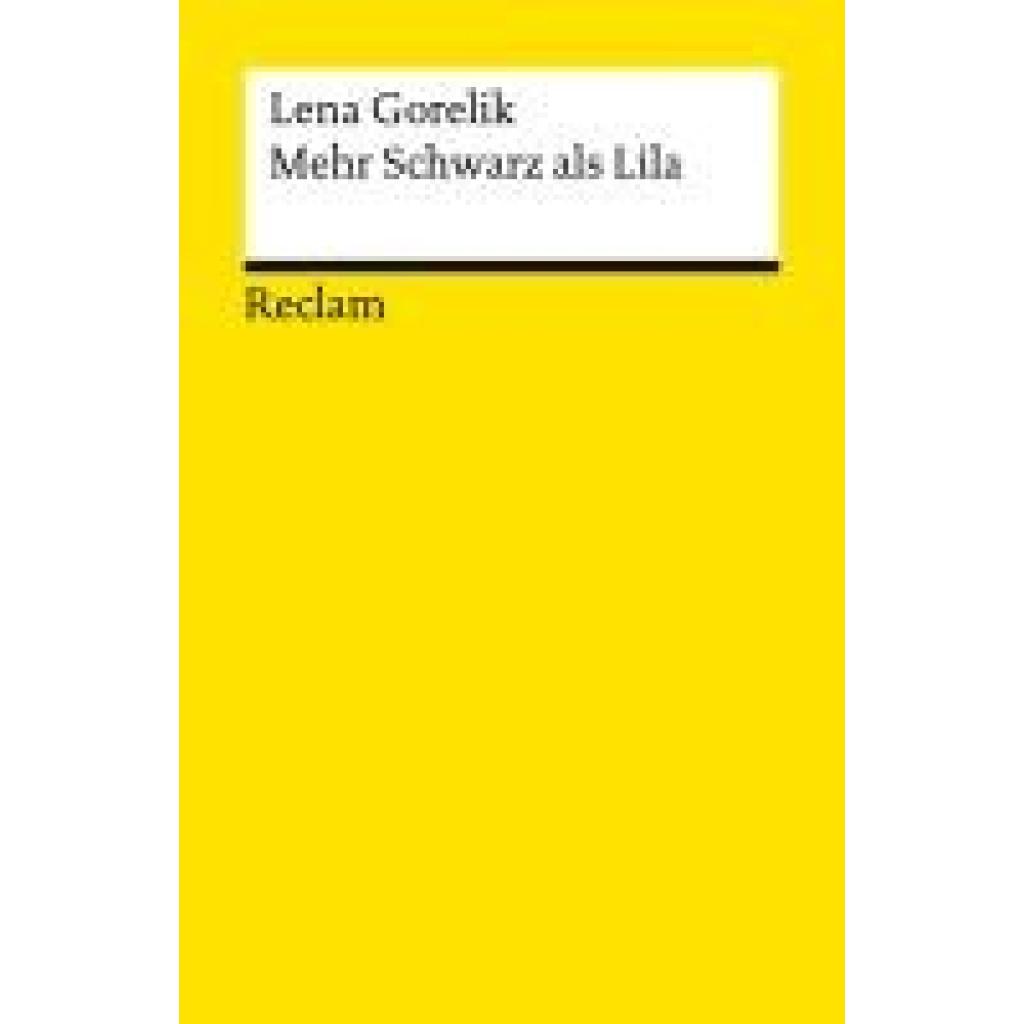 9783150145715 - Gorelik Lena Mehr Schwarz als Lila Roman