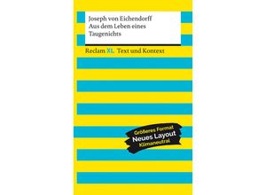 9783150161197 - Aus dem Leben eines Taugenichts Textausgabe mit Kommentar und Materialien - Josef Freiherr von Eichendorff Taschenbuch