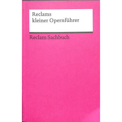 9783150187968 - Reclams kleiner Opernführer