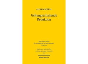 9783161552755 - Geltungserhaltende Reduktion - Alessia Dedual Kartoniert (TB)