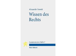 9783161564895 - Wissen des Rechts - Alexander Somek Kartoniert (TB)