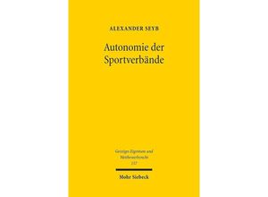 9783161593680 - Autonomie der Sportverbände - Alexander Seyb Kartoniert (TB)