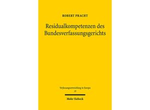 9783161611872 - Residualkompetenzen des Bundesverfassungsgerichts - Robert Pracht Leinen