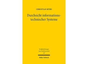 9783161613159 - Veröffentlichungen zum Verfahrensrecht   Durchsicht informationstechnischer Systeme - Christian Rühs Kartoniert (TB)