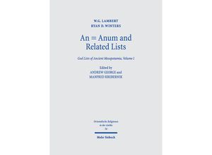 9783161613821 - An = Anum and Related Lists - WG Lambert Ryan D Winters Leinen