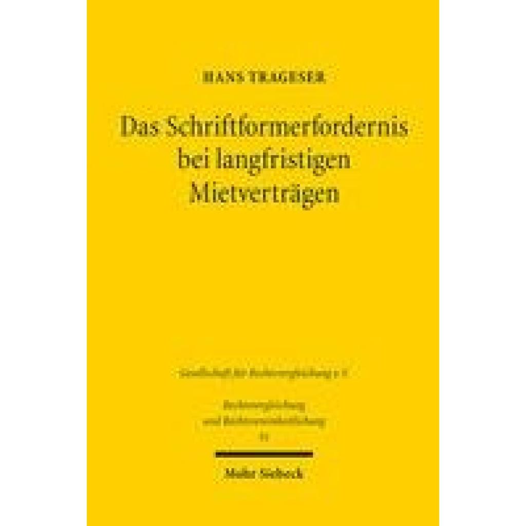 9783161623387 - Trageser Hans Das Schriftformerfordernis bei langfristigen Mietverträgen