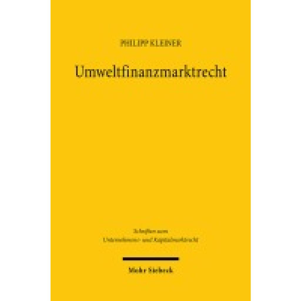 9783161627064 - Kleiner Philipp Umweltfinanzmarktrecht