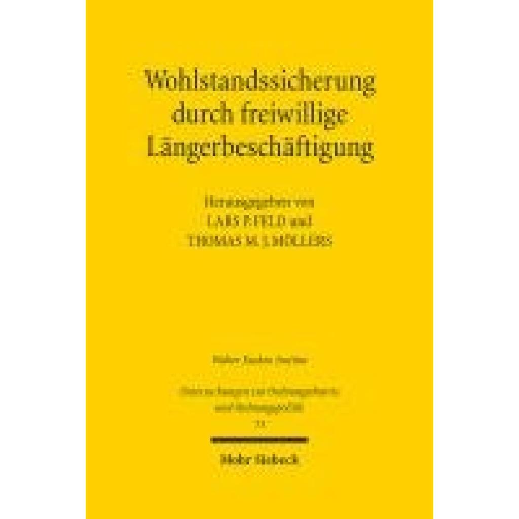 9783161627392 - Wohlstandssicherung durch freiwillige Längerbeschäftigung