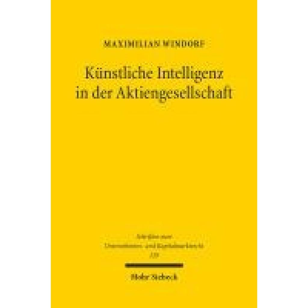 9783161638206 - Windorf Maximilian Künstliche Intelligenz in der Aktiengesellschaft