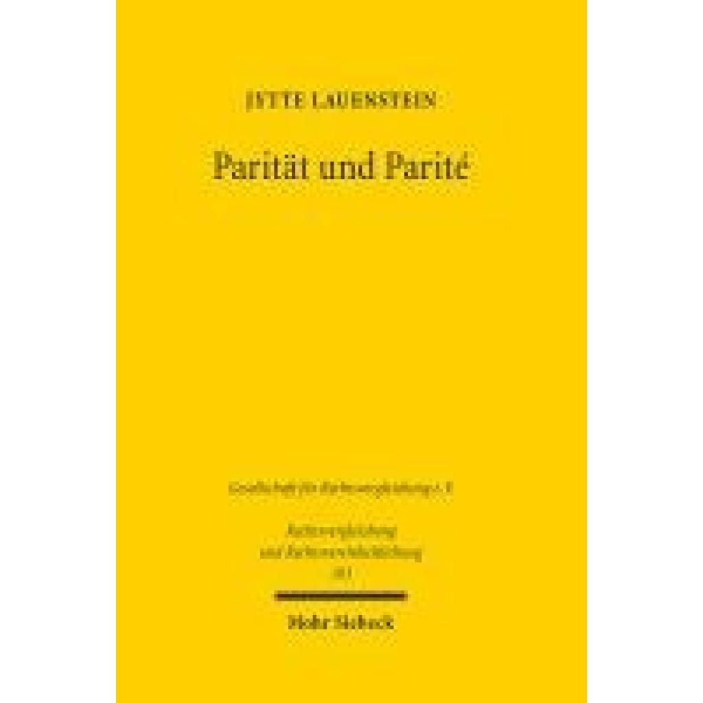 9783161639739 - Lauenstein Jytte Parität und Parité