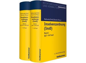 9783170258785 - Insolvenzordnung (InsO) 2 Bde - Bahram Aghamiri Peter Depré Hans-Peter Rechel Rolf Rattunde Stefan Smid Mark Zeuner Gebunden