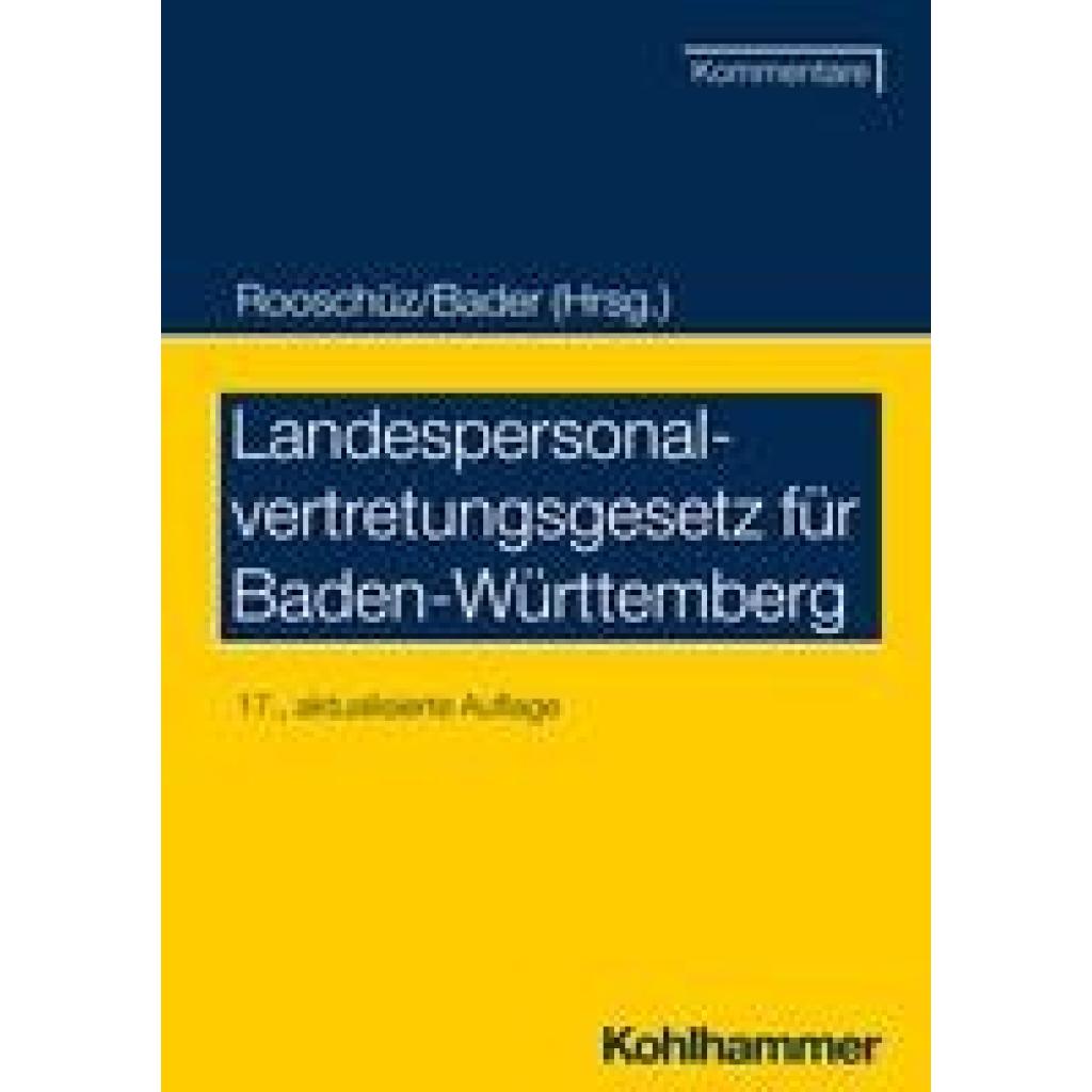 9783170428744 - Bader Johann Landespersonalvertretungsgesetz für Baden-Württemberg