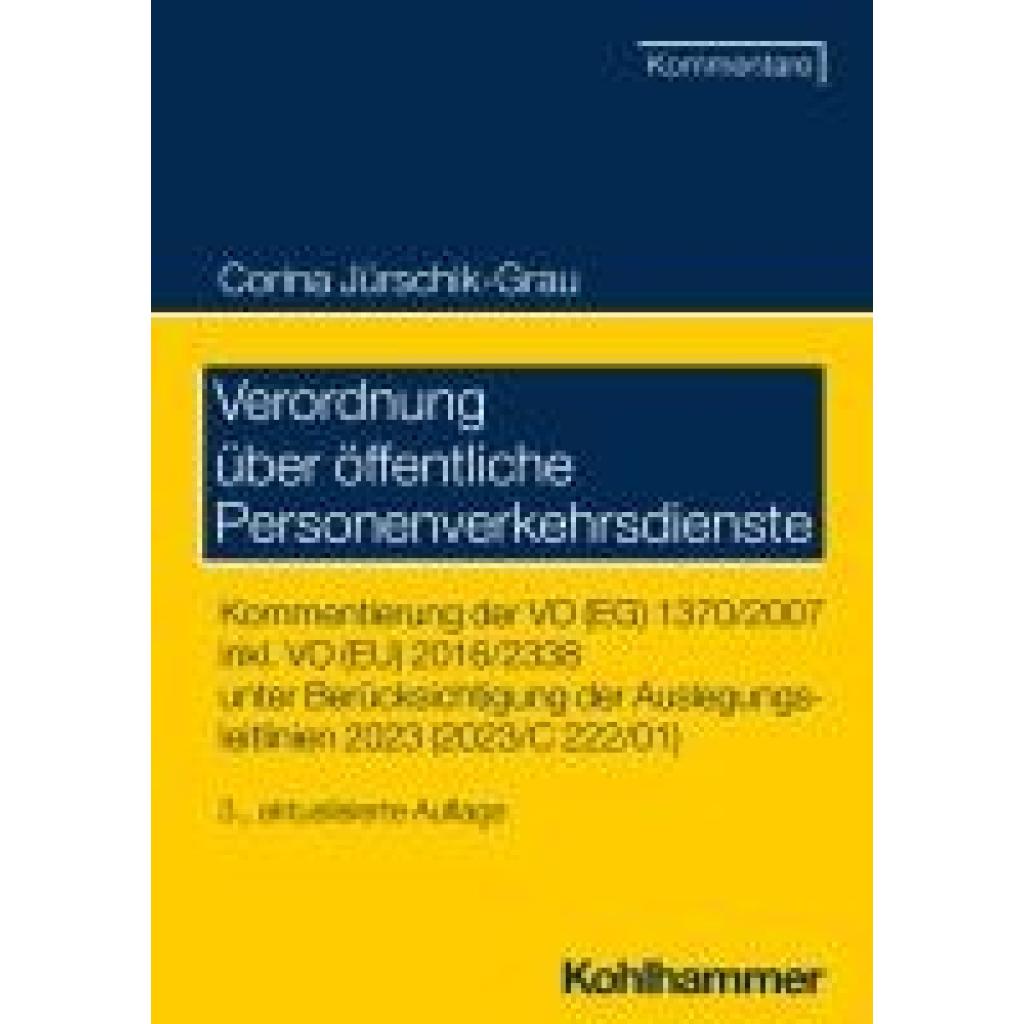 9783170443709 - Jürschik-Grau Corina Verordnung über öffentliche Personenverkehrsdienste