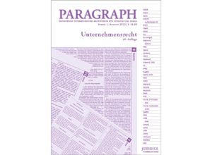 9783214253349 - Edition Juridica   Paragraph - Unternehmensrecht Gebunden