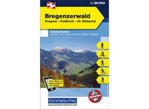 9783259007105 - Kümmerly+Frey Outdoorkarte Österreich - Bregenzerwald Karte (im Sinne von Landkarte)