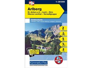 9783259007129 - Kümmerly+Frey Outdoorkarte Österreich - Arlberg Karte (im Sinne von Landkarte)