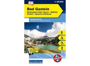 9783259007358 - Kümmerly+Frey Outdoorkarte Österreich - Bad Gastein   Kümmerly+Frey Outdoorkarte Österreich Bd16 Karte (im Sinne von Landkarte)