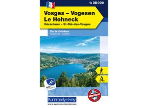 9783259007488 - Kümmerly+Frey Outdoorkarten Frankreich   Vogesen - Le Honeck Nr 04 Outdoorkarte 135 000 Karte (im Sinne von Landkarte)